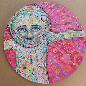 Dipinto originale, dipinto acrilico originale, arte moderna, arte hippie, belle arti, arredamento, arte contemporanea, bohoart, psicodelico,30x30cm