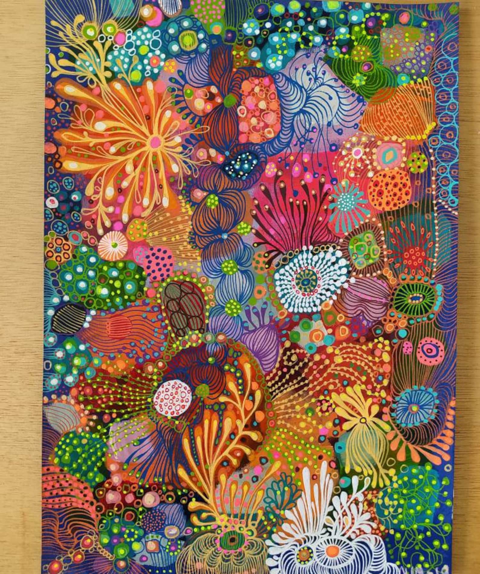 Original work made with acrylic markers and acrylic paint on Etsy