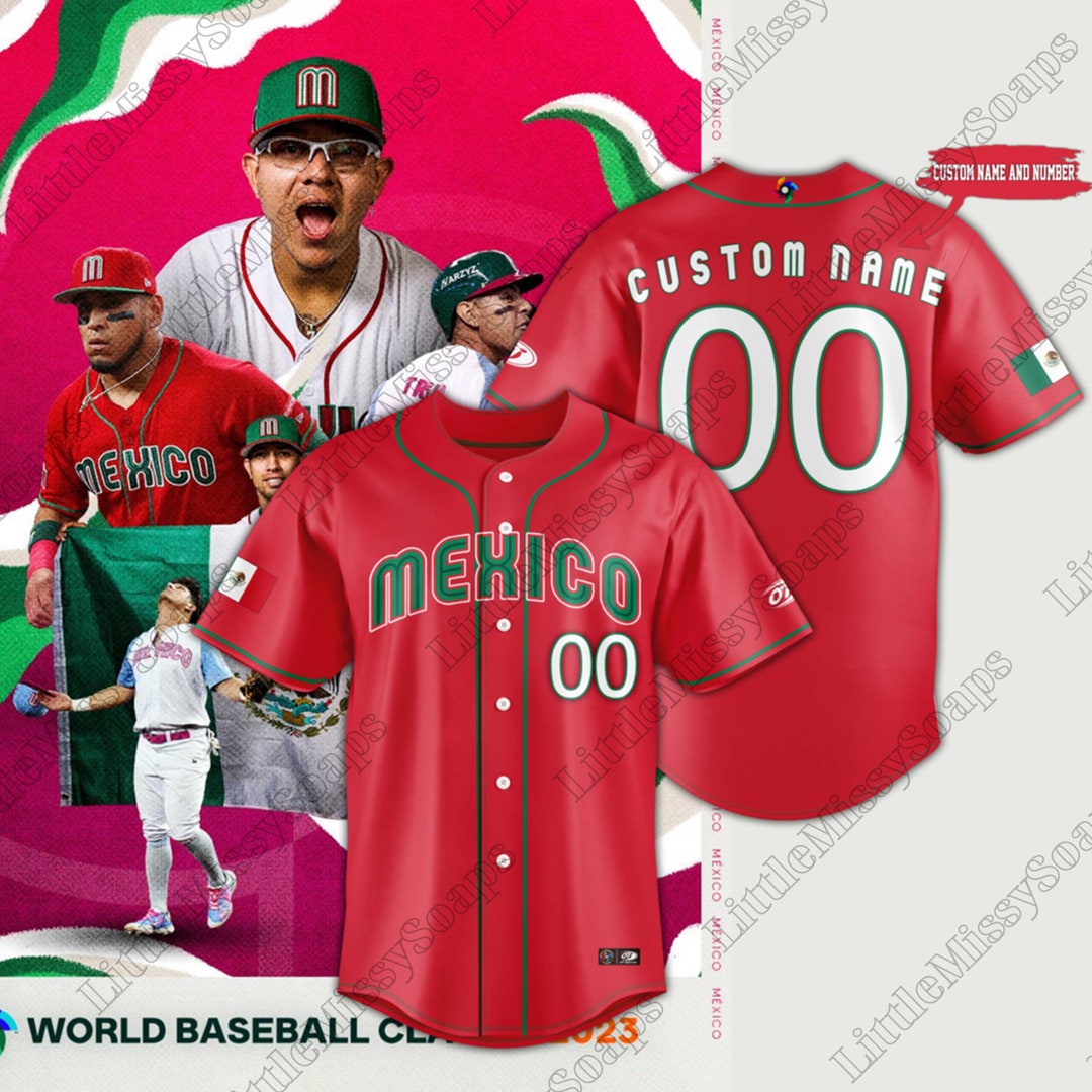 Customized Mexico Baseball Jersey 2023 World Baseball Classic Etsy