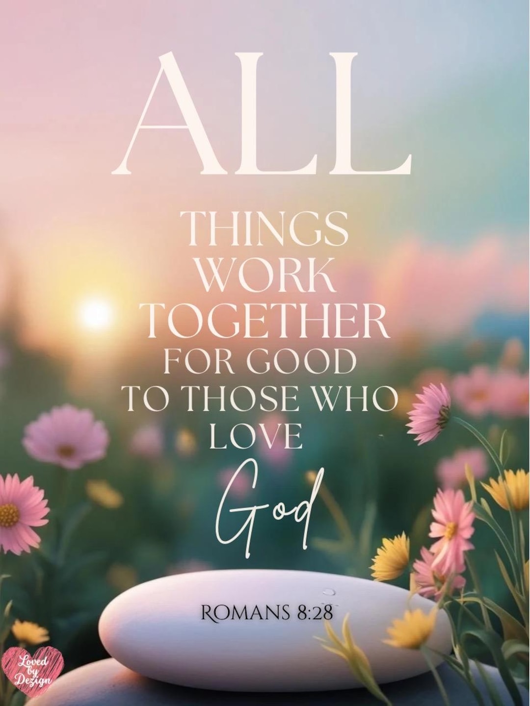 Scripture Profile Pic Romans 8:28 Bible Verse Wall Art - “all Things Work Together for Good ...