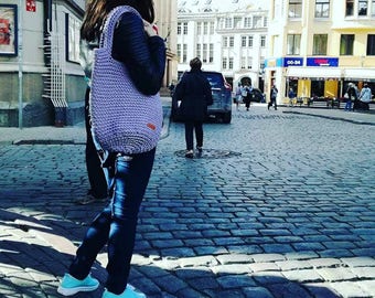 Gehaakte tas, Grote tas, Gebreide handtas, Schoudertas, gehaakte tas, Shopper tas, Casual handgemaakte, touw tas, Geweven tas, Gehaakte tas,