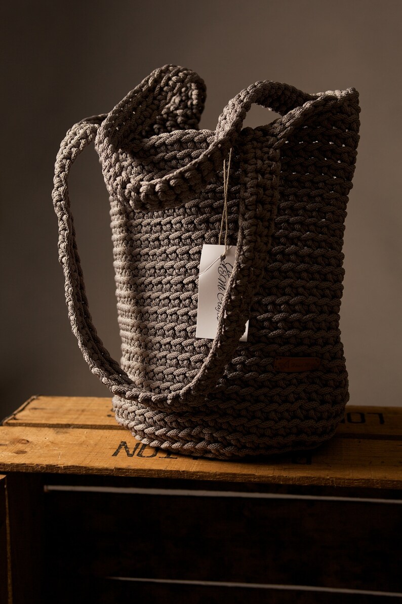 crochet bag PATTERN, SIMPLE Crochet Tote Pattern, Beach Bag Pattern pdf, Market Tote Bag image 4