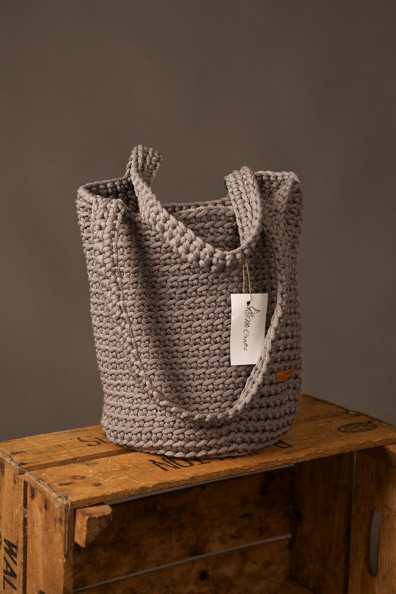crochet bag PATTERN, SIMPLE Crochet Tote Pattern, Beach Bag Pattern pdf, Market Tote Bag image 7