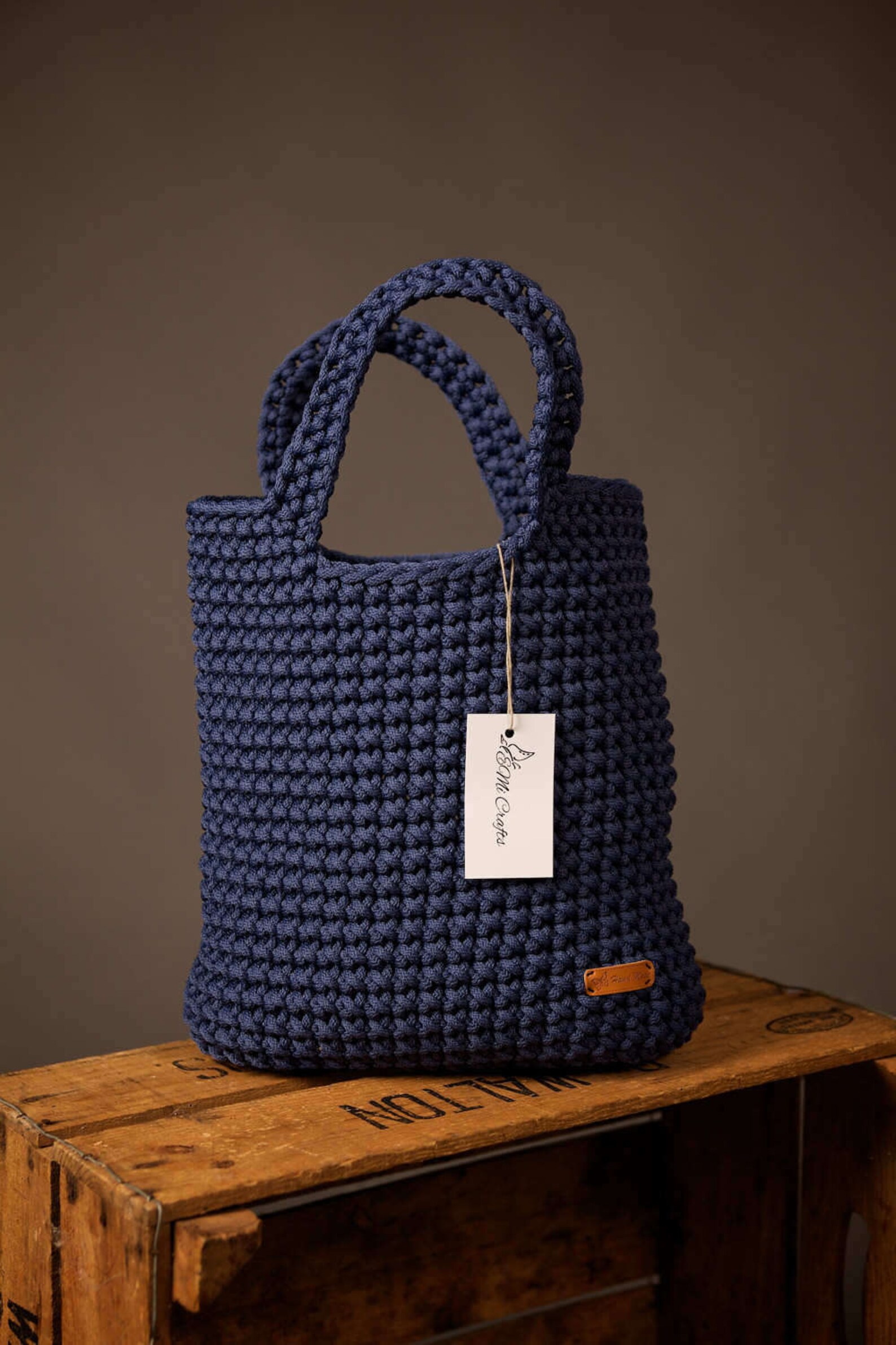 Crochet tote bag Handmade rope bag knit handbag summer bag Etsy