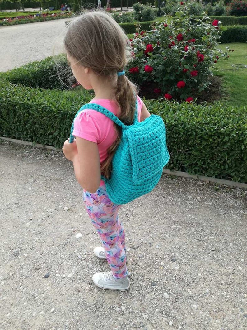 Girl Backpack Crochet Backpack Handmade Rucksack Knit Etsy