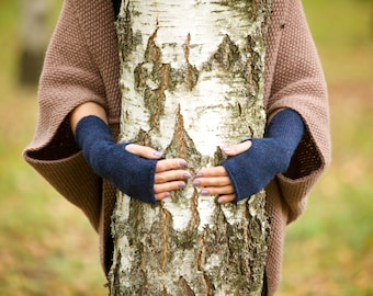 Guantes largos sin dedos, mitones sin dedos, muñequeras, guantes de punto cálido, guantes de invierno, guantes largos, regalo para NAVIDAD, guantes de primavera,