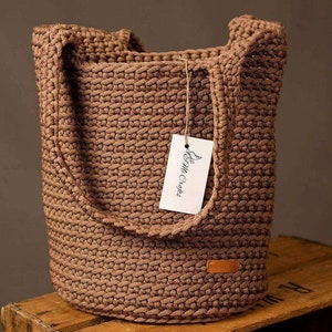 crochet bag PATTERN, SIMPLE Crochet Tote Pattern, Beach Bag Pattern pdf, Market Tote Bag image 8