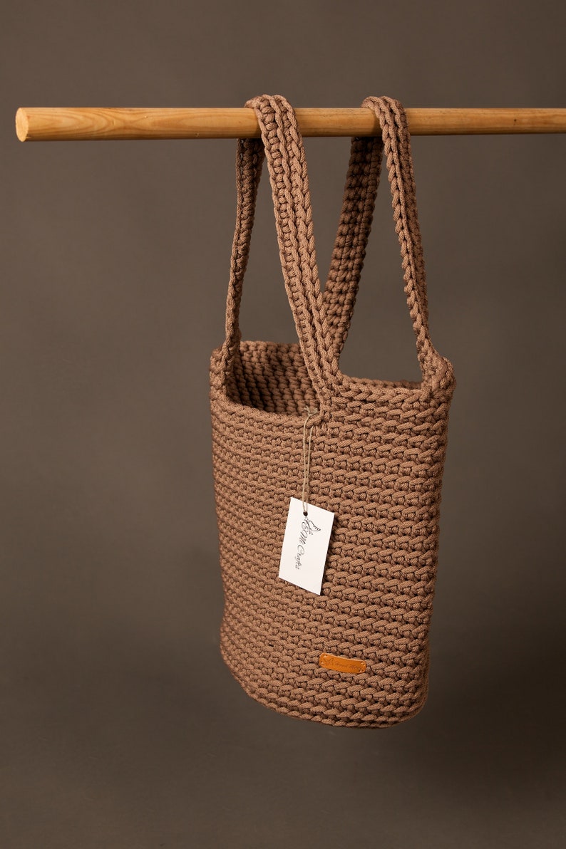 crochet bag PATTERN, SIMPLE Crochet Tote Pattern, Beach Bag Pattern pdf, Market Tote Bag image 2