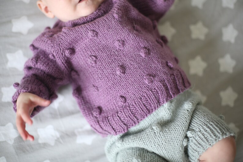 alpaca wool baby sweater, handknit baby sweater, wool sweater for baby girl, baby girl wear, first clothes image 1