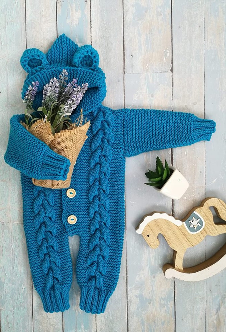 Knit baby romper merino wool clothes newborn romper knit Etsy