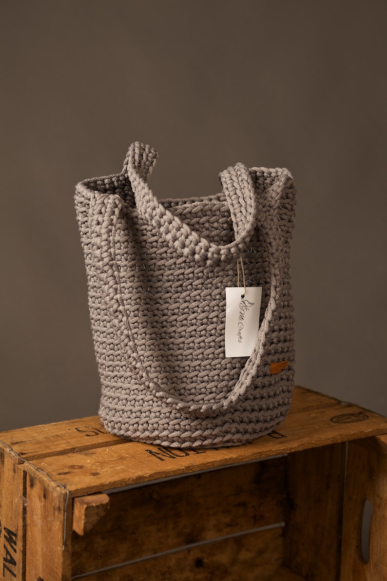 crochet bag PATTERN, SIMPLE Crochet Tote Pattern, Beach Bag Pattern pdf, Market Tote Bag image 6