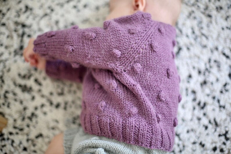 alpaca wool baby sweater, handknit baby sweater, wool sweater for baby girl, baby girl wear, first clothes image 8