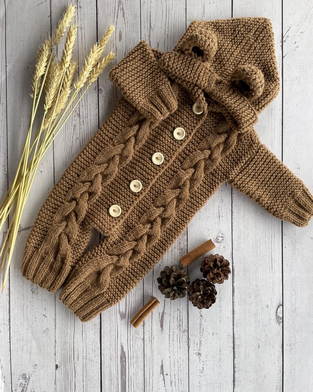 Knit Baby Romper, Merino Wool Clothes, Newborn Romper, Knit