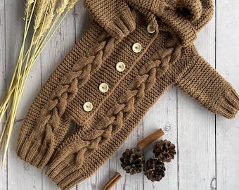 Knit baby romper, merino wool clothes, newborn romper, knit bodysuit for toddler, unisex kids clothes, present for baby, coming home outfit