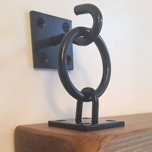 Rustic Steel Unique Black Floating Shelf Brackets 2 X 2 Etsy