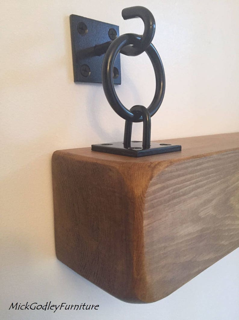 Rustic Steel Unique Black Floating Shelf Brackets 2 x 2 Etsy