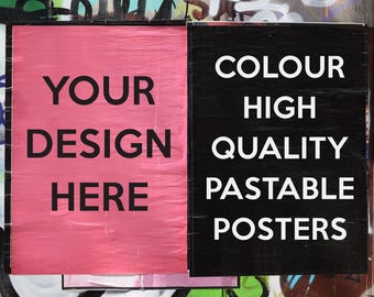 Custom Blueback Outdoor Poster & Billboard Printing, Paste-up for Flyposting