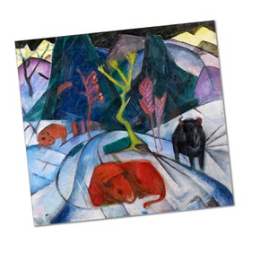 Bison in Winter by Franz Marc Poster Print