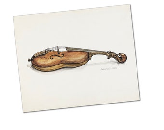 Violin by Augustine Haugland Poster Print
