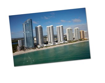Miami Beach Aerial view Poster Print