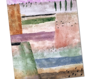 Landscape with Poplars by Paul Klee Poster Print