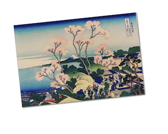 Goten-Yama Hill, Shinagawa auf dem Tokaido von Katsushika Hokusai Poster Druck