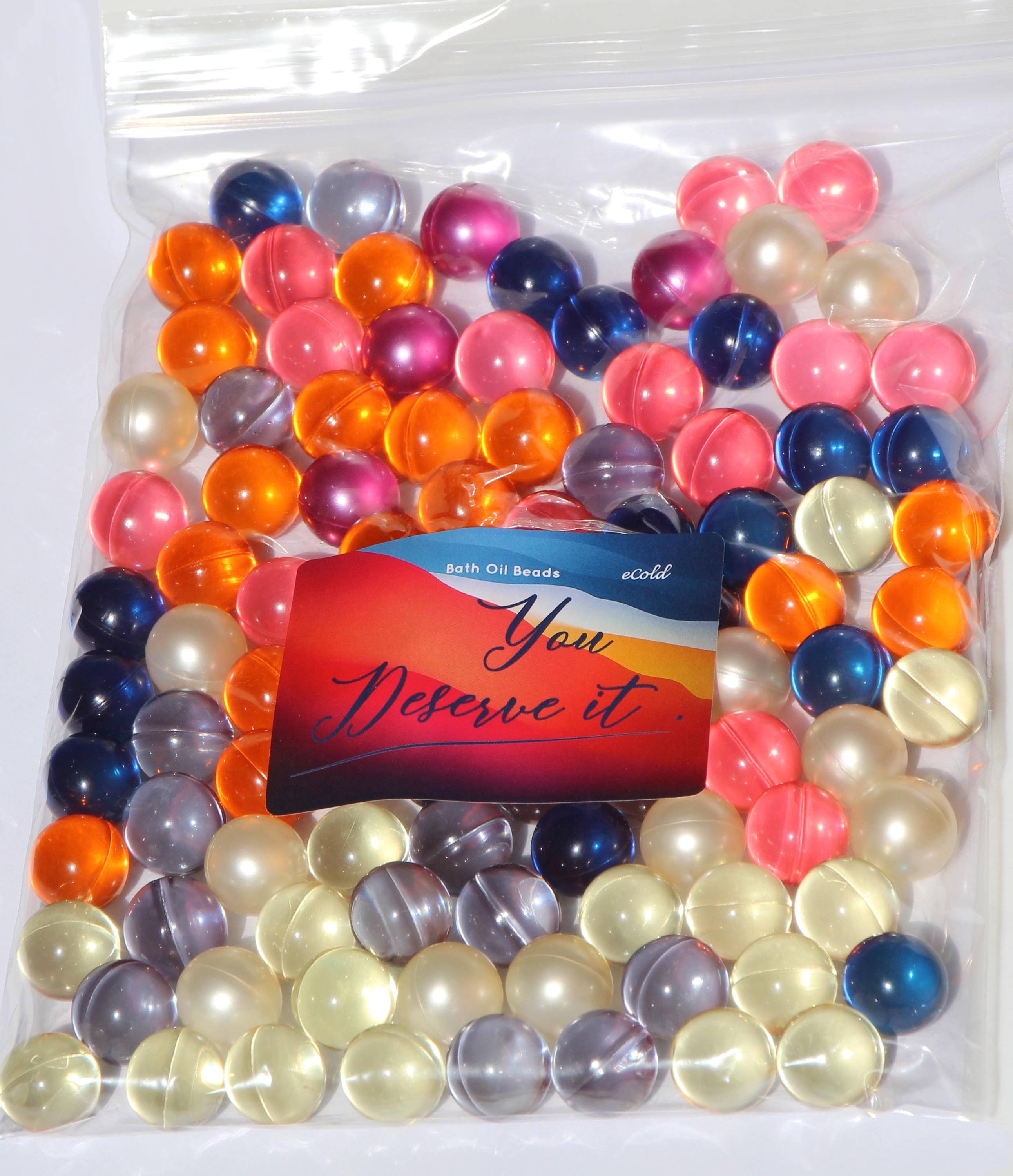 Mixed colours 3.9g Bath Oil Beads Floral Fragrance Bath Pearls x 100