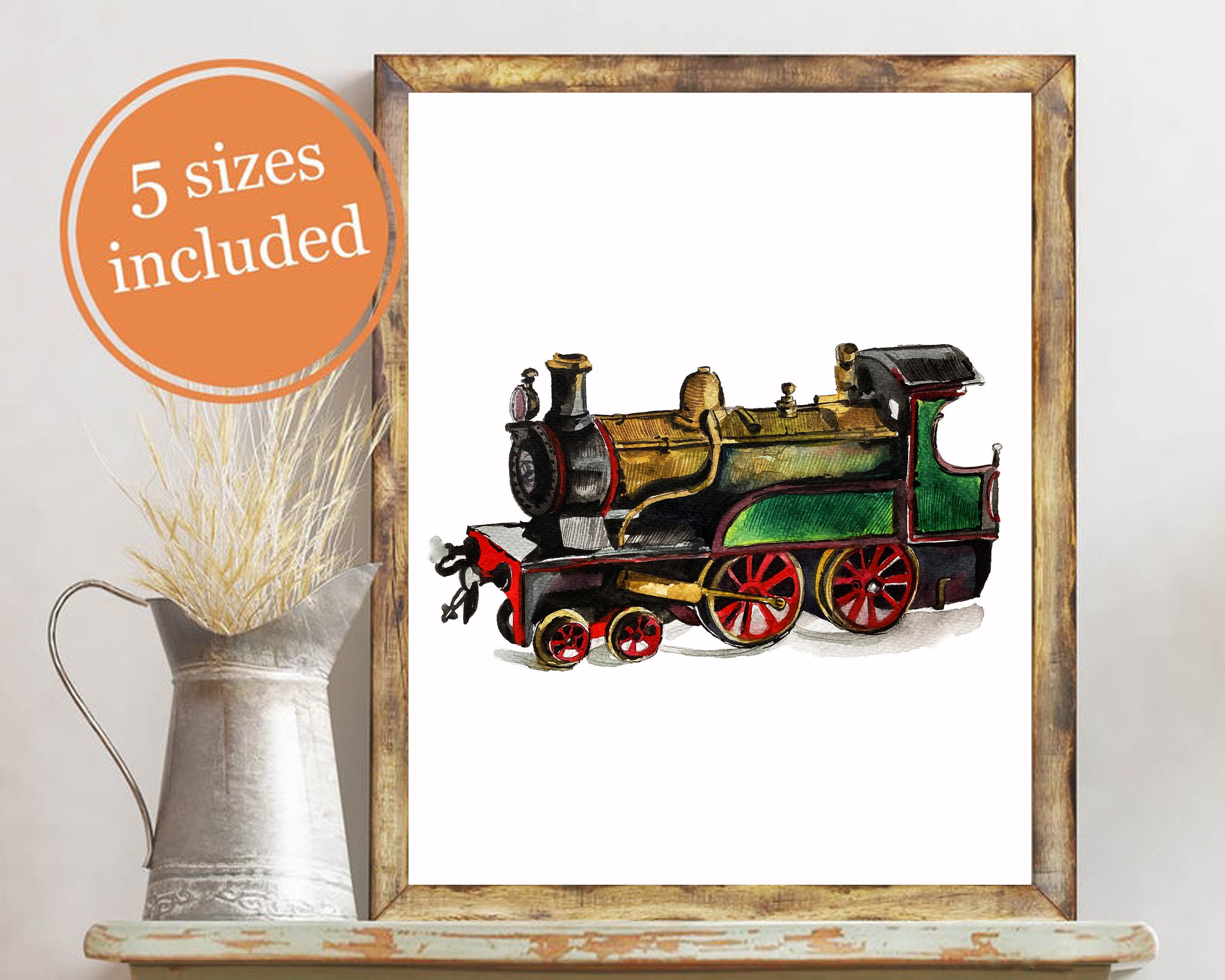 Zug-Wand-Kunst Vintage Zug Druck Transport Kunst druckbare | Etsy