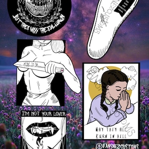 5 vinyl Stickers bundle