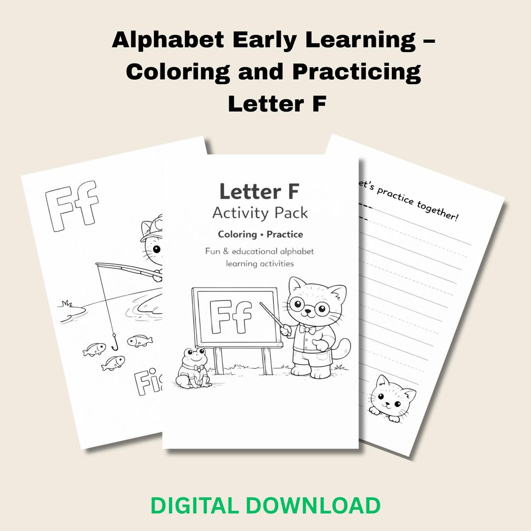 F Learning Letter F Learning Pack Printable | Alphabet Coloring Page, Letter ...