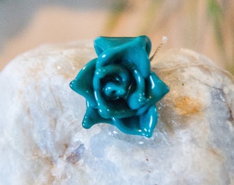 Turquoise Glass Succulent Pendant (Small)