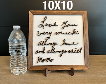 Personalized Handwriting Wood Frame | Custom Memorial Gift