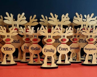 Reindeer Statuettes, perfect for home display or fun place settings at your holiday dinner table.  Order now for Christmas delivery.