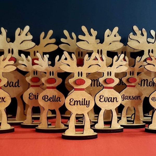 Reindeer Statuettes, perfect for home display or fun place settings at your holiday dinner table.  Order now for Christmas delivery.
