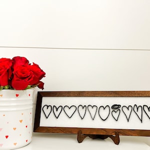 Cadre coeur personnalisé créé par des proches Écriture manuscrite ou gribouillis.  Notes, cartes ou même tatouages. Commandez maintenant pour la fête des pères