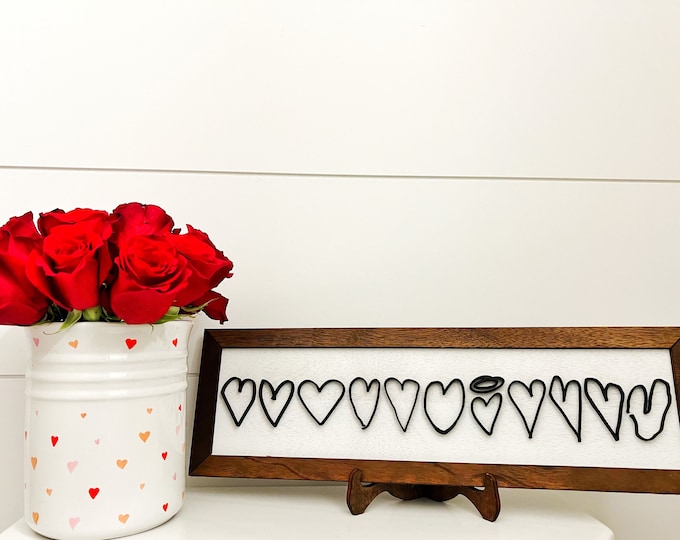 Custom Heart Frame Created by Loved Ones Handwriting or scribbles.  Notes, cards or even tattoos. Order now for Father’s Day