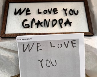 Panneau en bois pour grands-parents. Les souvenirs prennent vie.