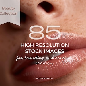Minimalist Beauty Stock Photos: Spa & Wellness Images (Digital Download, 85 JPEG Files)