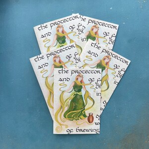 Carte The Woman Brigid, 5 cartes de voeux vierges, fabriquées en Irlande