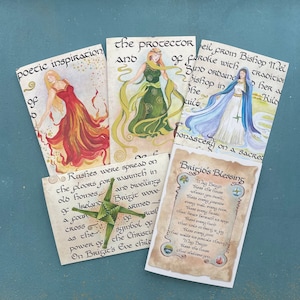 Confezione mista di biglietti Brigid 1, 5 biglietti d'auguri vuoti, realizzati in Irlanda