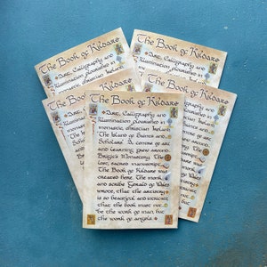Tarjeta The Book of Kildare, 5 tarjetas de felicitación en blanco, fabricadas en Irlanda