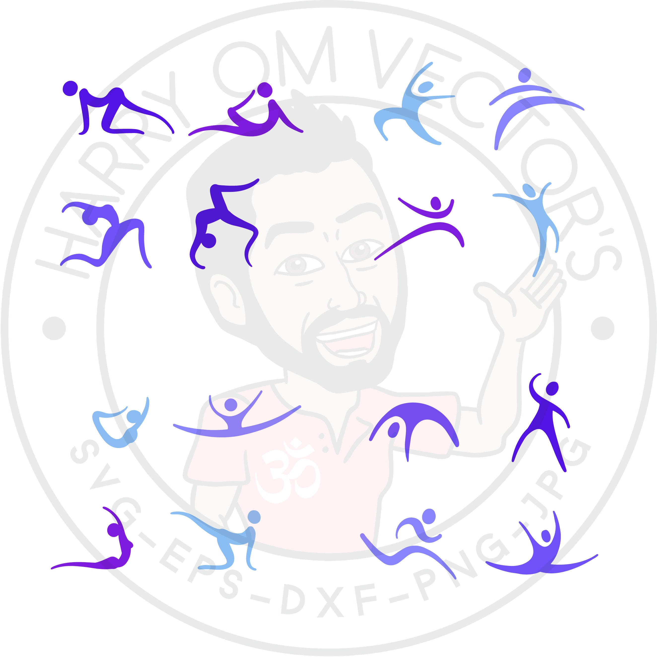 Stick Figure Silhouettes Vectors, Slender Silhouettes, Jumping, Yoga ...