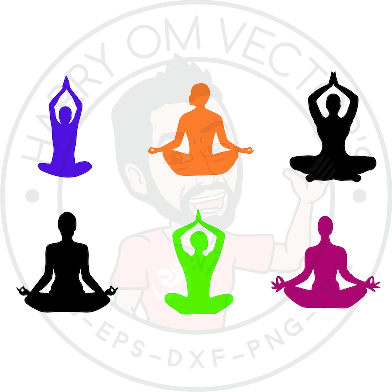 Download Yoga and Meditation Vectors SVG DXF For Silhouette Cameo ...
