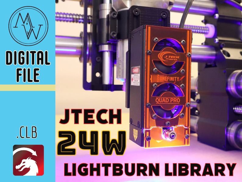 Jtech 24w Laser Lightburn Cut Library 24w All the settings already premade for you No more guessing One click download. Easy to import image 1