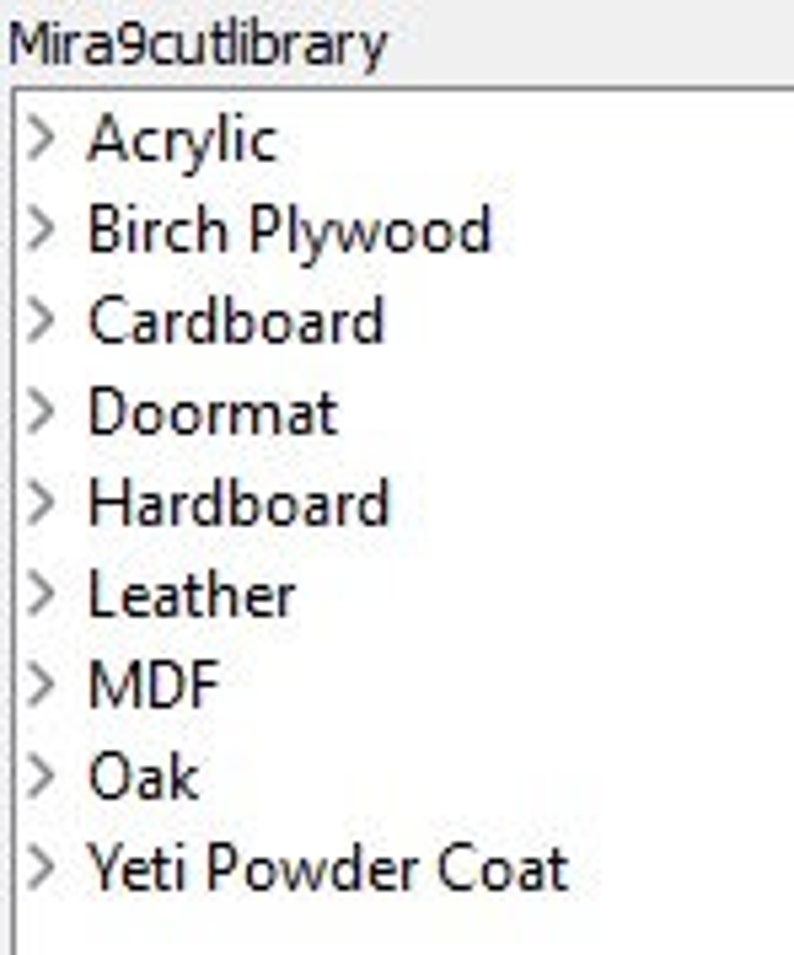 Aeon Laser Mira 9 90w Lightburn Cut Library All the Settings Etsy