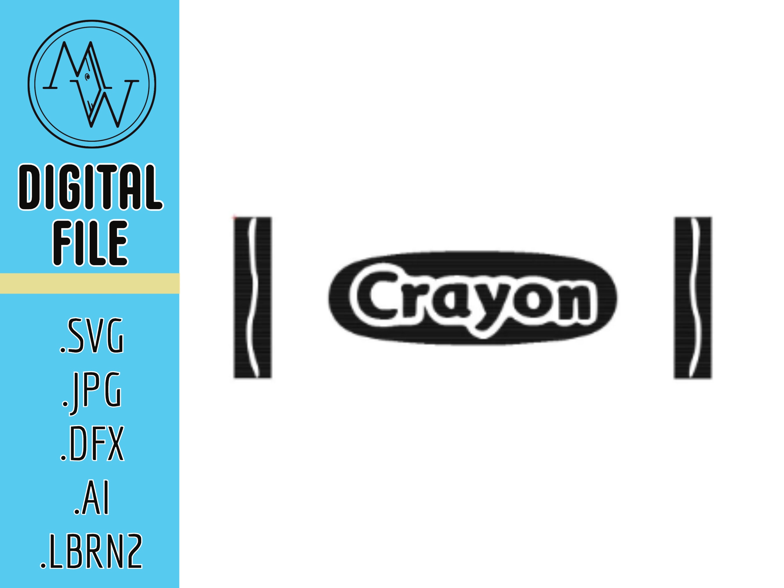 Crayon Box Template (SVG, DXF, PDF, PNG) – Digital Daisy