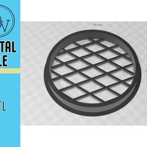 6 Inch Vent Cover Digital .STL 3D Printer File. Perfect for Woodworking ...