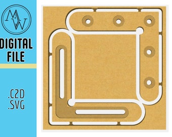 Universal CNC L Shaped Clamps. One 5 Hole And One Sliding Bolt Hole Pattern.  Compatible With Shapeoko, X-Carve, Other CNC's - .c2d and .svg