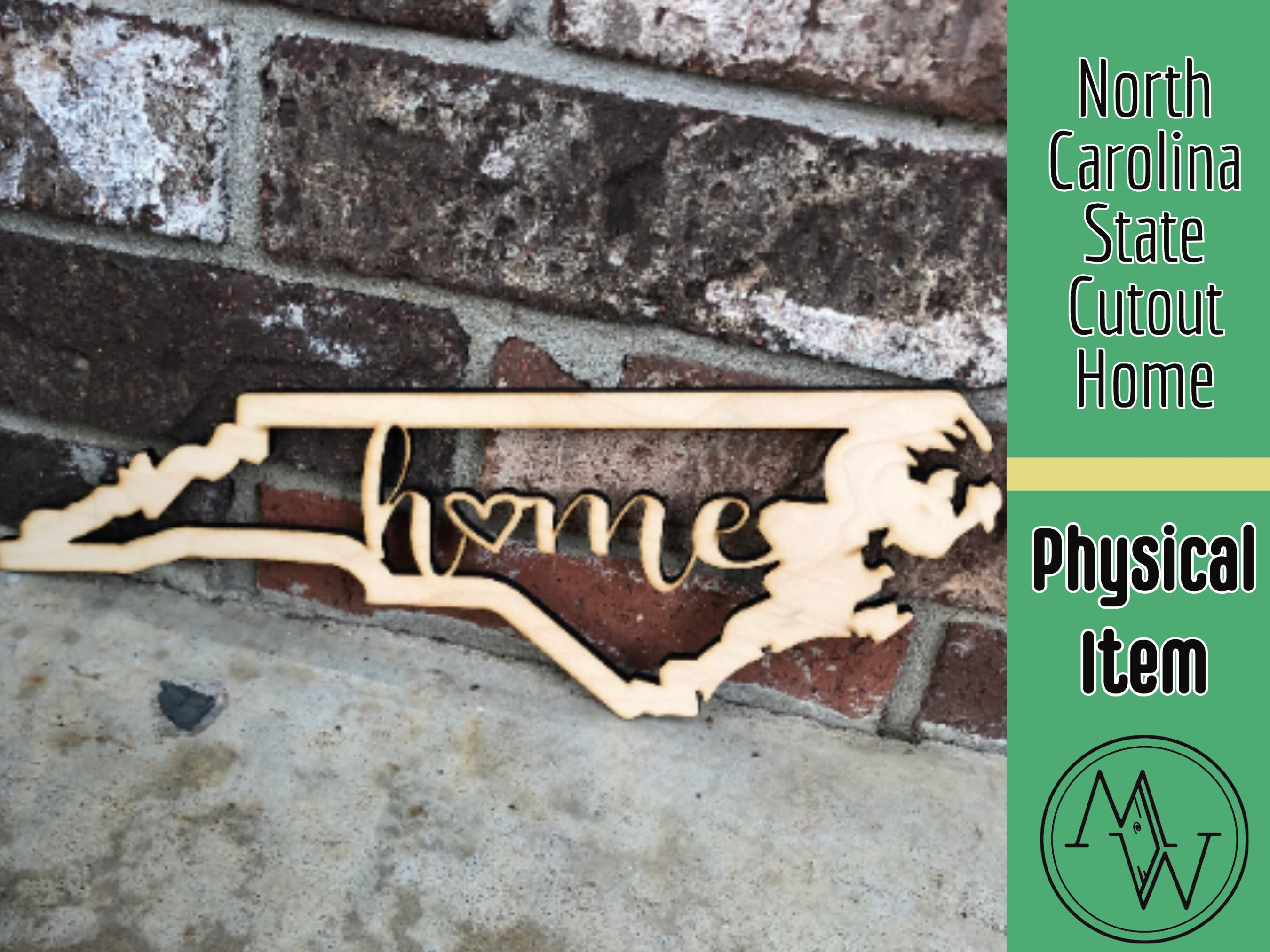 North Carolina State Cut Out With the Word Home Wall Decor Art Etsy