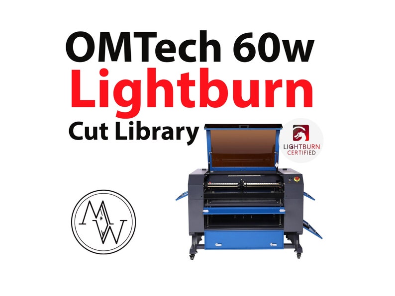 OMTech 60w CO2 Laser Lightburn Cut Library All the settings already premade for you No more guessing One click download. Easy to import image 2